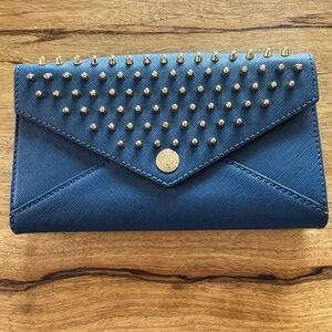 Rebecca Minkoff Studded Blue Envelope Wallet